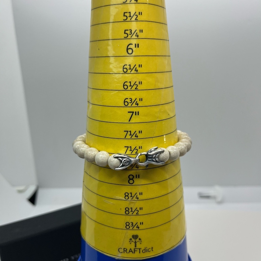 David Yurman Silver sterling Riverstone 8mm - Picture 2 of 4